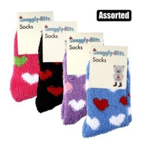 Socks adult fluffy heart design