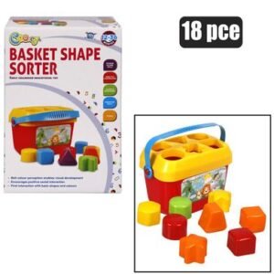Baby toy edu basket shape sorter 18pc