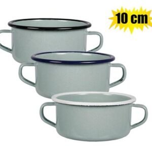 Mug enamel 10cm dia w/handles infant