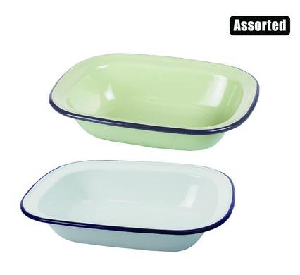 Pie dish enamel 20cm oblong