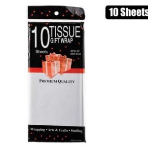 Paper tissue 50x66cm 10xshts white
