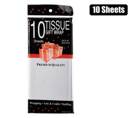 Paper tissue 50x66cm 10xshts white