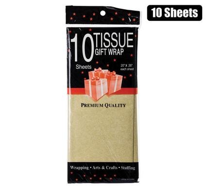 Paper tissue 50x66cm 10xshts gold