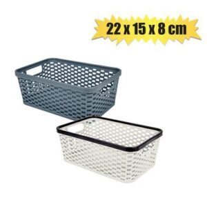 Basket pl honeycomb 22x15x8cm