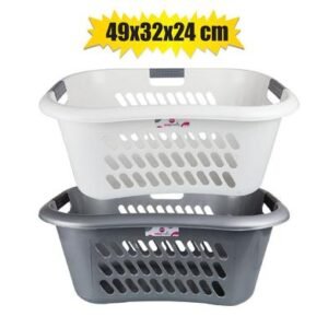Laundry basket plastic 49x24x32cm