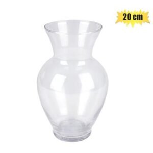 Vase glass bouquet 20cm clear