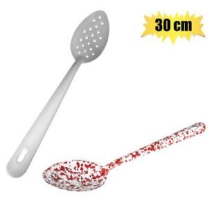 Spoon enamel perforated 30cm