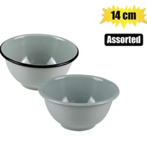 Mixing bowl enamel 14cm footed